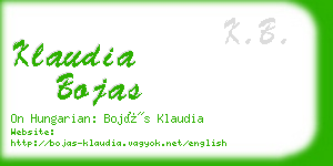 klaudia bojas business card